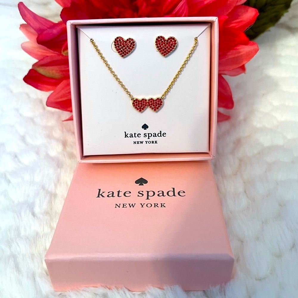 ♠️Kate Spade truly studs and mini pendant set 🆕